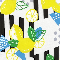 Fashionable Jinbei Yukata Lemon Pattern - Sheeting